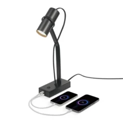 16" MRDK By Globe Series.01 Desk Lamp With Combined USB Port And USB-C Port Matte Black Shade (Includes LED Light Bulb) - Globe Electric -Home Improvement Store GUEST 000354d1 a18e 434a b1f8 40f3c7c08121