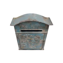Embossed Tin Mail Box Blue - 3R Studios -Home Improvement Store GUEST 02ed04c5 0dec 45cf a9cc 92efb430baa1