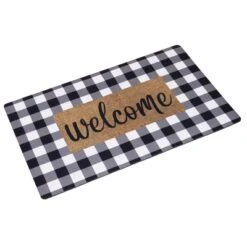 Mind Reader Polyester Buffalo Check Design Doormat With Non-Slip Rubber Bottom, Checkers Mat, Checkers Welcome, 17.72" X 29.45" -Home Improvement Store GUEST 06a03025 b03a 460b a7f7 443d291dbbb5