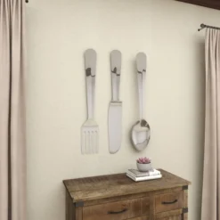36" Aluminum Utensils Knife, Spoon And Fork Wall Decor Set Of 3 Silver - Olivia & May 22 36" Aluminum Utensils Knife, Spoon And Fork Wall Decor Set Of 3 Silver - Olivia & May -Home Improvement Store GUEST 075dabd0 0948 4393 8648 813c15236982
