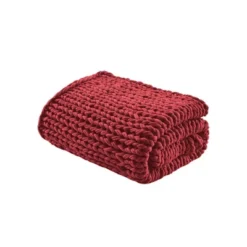 50"x60" Chunky Double Knit Handmade Throw Blanket - Madison Park -Home Improvement Store GUEST 07a1da05 e37f 4c00 ac17 de8d15841c62