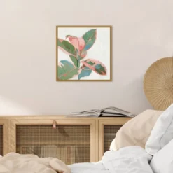 16" X 16" Pink Ficus I By Asia Jensen Framed Canvas Wall Art - Amanti Art -Home Improvement Store GUEST 096a5d72 c053 4bf7 a4e8 d6b3b261292c