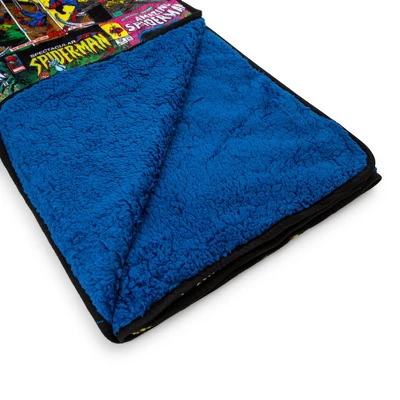 Surreal Entertainment Marvel Spider-Man 60th Anniversary Special Edition Blue Throw Blanket 3 Surreal Entertainment Marvel Spider-Man 60th Anniversary Special Edition Blue Throw Blanket
