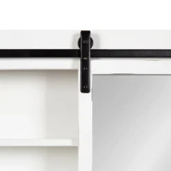 22" X 28" Wexton Decorative Farmhouse Wall Cabinet With Sliding Mirror Door White - Kate & Laurel All Things Decor -Home Improvement Store GUEST 0b086958 0b25 480f 89f6 6a47246b09f4