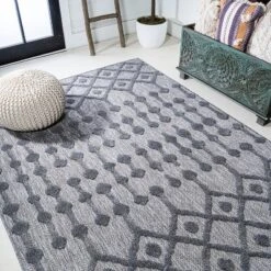 Peralta Moroccan Diamond Indoor/Outdoor Area Rug - JONATHAN Y -Home Improvement Store GUEST 0b804989 3721 43e6 a99f 99ccde1fe1a4