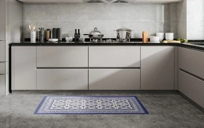 J&V TEXTILES 20" X 39" Comfort Collection Anti-Fatigue Kitchen Floor Mat (Blue Geo) 3 J&V TEXTILES 20" X 39" Comfort Collection Anti-Fatigue Kitchen Floor Mat (Blue Geo)