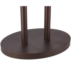 Franklin Iron Works Rustic Industrial Farmhouse Floor Lamps With Tray Table USB Port 62" Tall Set Of 2 Bronze Walnut Linen Shade For Living Room -Home Improvement Store GUEST 0cce1a3d 6764 4aa7 8940 490f46deaf05