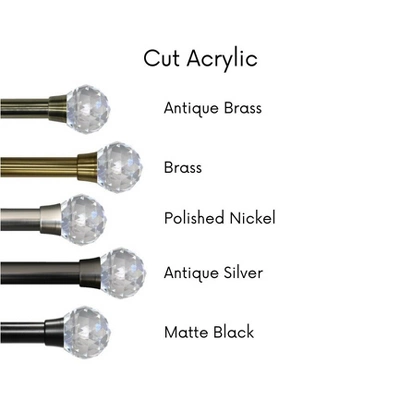 Linen Avenue Cut Acrylic Single And Double Window Curtain Rod Set 8 Linen Avenue Cut Acrylic Single And Double Window Curtain Rod Set - Image 6