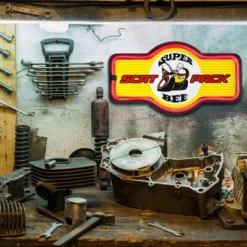 LED Dodge Super Bee Scat Neon Light Sign Wall Decor Yellow/Red - American Art Decor