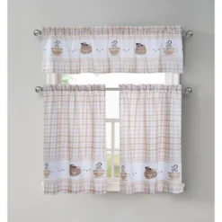 GoodGram Plaid Coffee Time 3 Pc Cafe Kitchen Curtain Tier & Valance Set -Home Improvement Store GUEST 0da7949b 2e70 4025 b14f 30c303244c5a