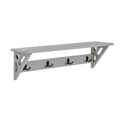 36" Middlebury Coat Hook With Shelf Gray - Alaterre Furniture 8 36" Middlebury Coat Hook With Shelf Gray - Alaterre Furniture - Image 6
