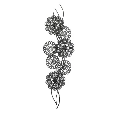 Metal Floral Wall Decor - Olivia & May 4 Metal Floral Wall Decor - Olivia & May - Image 2