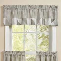 Park Designs Millstone Lined Patch Valance 60" X 14"