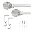 Decorative Drapery Single Rod Set With Acrylic Pumpkin Finials White - Lumi Home Furnishings -Home Improvement Store GUEST 0fe047f9 a3f2 4b65 8053 ced425cc3f92
