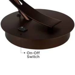 Possini Euro Design Modern Desk Lamps Set Of 2 With USB Port 22 1/2" High Bronze LED Clear Seeded Glass Shade For Bedroom Office -Home Improvement Store GUEST 0ff4c6b4 a5f4 47c0 94cc 5397bebfb4f5