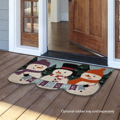Winter Snowmen Coir Doormat Welcome Natural Fiber Outdoor 30" X 18" Briarwood Lane 3 Winter Snowmen Coir Doormat Welcome Natural Fiber Outdoor 30" X 18" Briarwood Lane
