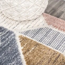 Aileen Geometric Scandi Colorblock Carved Area Rug - JONATHAN Y -Home Improvement Store GUEST 10f95f08 77ce 4613 8352 a5aeb0a12eab