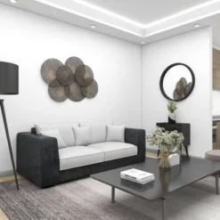 Metal Plate Overlapping Perforated Wall Decor Black - Olivia & May -Home Improvement Store GUEST 128b804c 2762 4d59 8e4d bfcac18e93f7