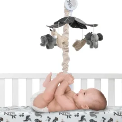 Lambs & Ivy Baby Jungle Animals Gray/Tan Musical Crib Mobile Soother Toy -Home Improvement Store GUEST 13edd60a 9cd5 4958 94c5 e3c767440822