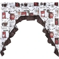 GoodGram Complete 3 Piece Rod Pocket Cafe Tier & Swag Valance "Coffee Shoppe" Kitchen Curtain Set -Home Improvement Store GUEST 13ff5bd1 f6fa 4433 a821 adfeb2fcc4fc