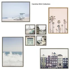 18" X 24" Sylvie Palm Tree Paradise Framed Canvas Wall Art By Caroline Pink/Mint - Kate And Laurel -Home Improvement Store GUEST 15421130 dcef 4853 bcc8 272a2057c3af