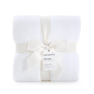 50"x60" Velvetloft Throw Blanket True White - Berkshire Blanket & Home Co. 3 50"x60" Velvetloft Throw Blanket True White - Berkshire Blanket & Home Co.