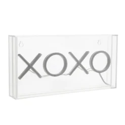 11.75" XOXO Contemporary Glam Acrylic Box Pendant (Includes LED Light Bulb) Neon Pink - JONATHAN Y -Home Improvement Store GUEST 15c5325a aa31 4e7b b6a7 cf2815cb94f3