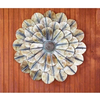 Brass Patina Sunflower Indoor/Outdoor Wall Décor - Southern Patio 3 Brass Patina Sunflower Indoor/Outdoor Wall Décor - Southern Patio