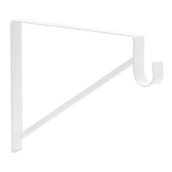 Okuna Outpost 4 Pack White Shelf Brackets With Rod Holder, Heavy Duty Floating Closet Hanger For Clothes, Shoes, 12.5 X 1 X 9.5 In -Home Improvement Store GUEST 167bab10 e441 43a3 bd23 0f4b80d565dc