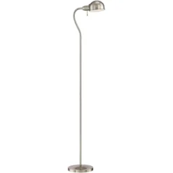360 Lighting Ridley Modern Floor Lamp Standing 61" Tall Satin Nickel Metal Adjustable Gooseneck Arm For Living Room Reading Bedroom Office House Home -Home Improvement Store GUEST 179f70eb 8d17 4cd9 a92e 330e4e486357