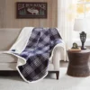 60"x70" Leeds Faux Mink To Berber Heated Throw Blanket Navy - Woolrich -Home Improvement Store GUEST 17bb30d8 a4d8 4e9e 9f02 317d7ff1eabf