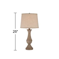 Regency Hill Avery Traditional Table Lamps 25" High Set Of 2 Faux Wood With USB Charging Port LED Touch On Off Beige Shades For Living Room Home Desk -Home Improvement Store GUEST 18213e63 f561 4290 9f2a b2e108a36407