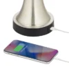 360 Lighting Seymore Modern Table Lamps 26" High Set Of 2 Silver With USB Charging Port LED Touch On Off Black Faux Silk Drum Shade For Bedroom Desk -Home Improvement Store GUEST 18aa9dde 1e7b 498b 9ee7 29446f9ecaca