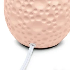 14.17" Traditional Ceramic Texture Thumbprint Tear Drop Table Desk Lamp With Tapered White Shade Pink - Creekwood Home -Home Improvement Store GUEST 18ef38e4 650f 4d38 afba 04f288dec3eb