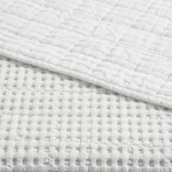 Mills Waffle Bright White Quilted Throw - Levtex Home -Home Improvement Store GUEST 19724c0f b0fa 4223 aefc 27d5ec7150f3