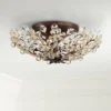 Vienna Full Spectrum Blooms Vintage Ceiling Light Semi Flush Mount Fixture 21" Wide Weathered Brown 5-Light For Bedroom Kitchen Living Room Hallway -Home Improvement Store GUEST 19a26083 09e1 427a ac9d 7a38cdd9e05f