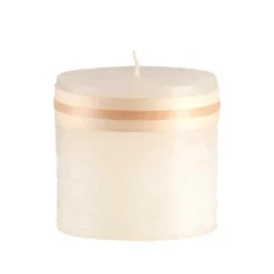 Northlight 3.25" Ivory Traditional Cylindrical Outdoor Pillar Candle