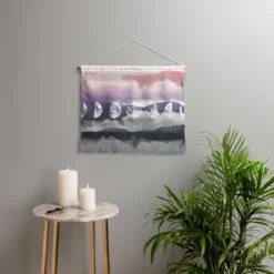 Emanuela Carratoni Pastel Moontime Wall Hanging Landscape Tapestries Purple - Deny Designs