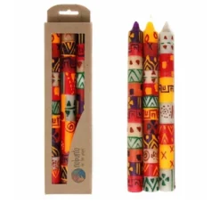 Global Crafts Unscented Hand-Painted Dinner Candles, Boxed Set Of 3 -Home Improvement Store GUEST 1b34a51b dd88 473f 8461 7df39d5dd2f0