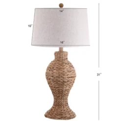 31" Elicia Seagrass Weave Table Lamp (Includes LED Light Bulb) Brown - JONATHAN Y -Home Improvement Store GUEST 1b38599a 45e5 4baa 812c dacda2f6dc5e