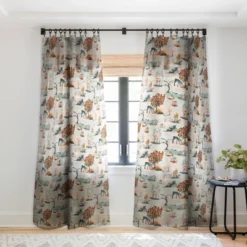 The Whiskey Ginger Cute Playful Animal Pattern I Single Panel Sheer Window Curtain - Society6 -Home Improvement Store GUEST 1bc0bfb7 5ad9 4975 80e5 0d6286941861