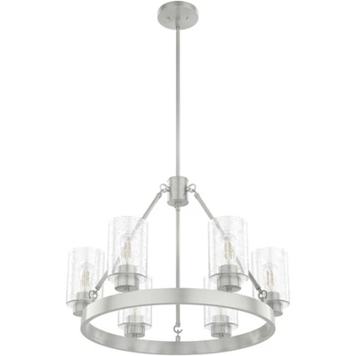 6-Light Hartland Chandelier Brushed Nickel - Hunter Fan 5 6-Light Hartland Chandelier Brushed Nickel - Hunter Fan - Image 3
