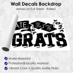 Big Dot Of Happiness Black And White Graduation Party Photo Backdrop - Wall Decals -Home Improvement Store GUEST 1c96ed63 de5d 4b59 8f05 579017f1877c