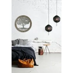 LuxenHome Metal Tree Of Life With Roots Wall Decor With Round Wood Frame -Home Improvement Store GUEST 1dcc18e7 2282 40ee 805a 4523f8028702