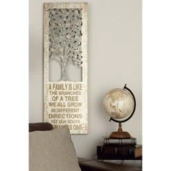 Wood Sign Tree Wall Decor Beige - Olivia & May