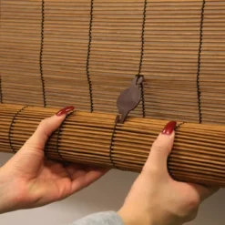 48" X 72" Outdoor Imperial Matchstick Rayon From Bamboo Cord-Free Natural Rollup Blinds Fruitwood - Radiance -Home Improvement Store GUEST 1e50807a a871 4ce5 b147 b07d21c66715 1