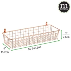 MDesign Metal Wall Mount Hanging Basket Bin For Home Storage -Home Improvement Store GUEST 1f482c62 05ac 4817 aece d41f21aa7f6e