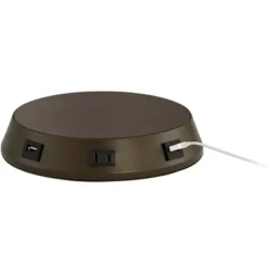 Franklin Iron Works Industrial Desk Table Lamp With USB And AC Power Outlet Workstation Charging Base 29" Tall Bronze Cognac Glass Office -Home Improvement Store GUEST 20794d02 b9a7 4a06 8d20 e46fedcad087