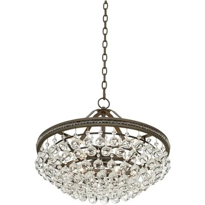 Vienna Full Spectrum Wohlfurst Bronze Pendant Chandelier 20 1/4" Wide Clear Crystal 5-Light Fixture For Dining Room House Foyer Kitchen Island Bedroom 8 Vienna Full Spectrum Wohlfurst Bronze Pendant Chandelier 20 1/4" Wide Clear Crystal 5-Light Fixture For Dining Room House Foyer Kitchen Island Bedroom - Image 6
