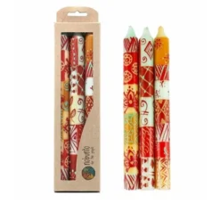 Global Crafts Unscented Hand-Painted Dinner Candles, Boxed Set Of 3 -Home Improvement Store GUEST 2189ea44 0764 4c8b 92ea 166d8554a255